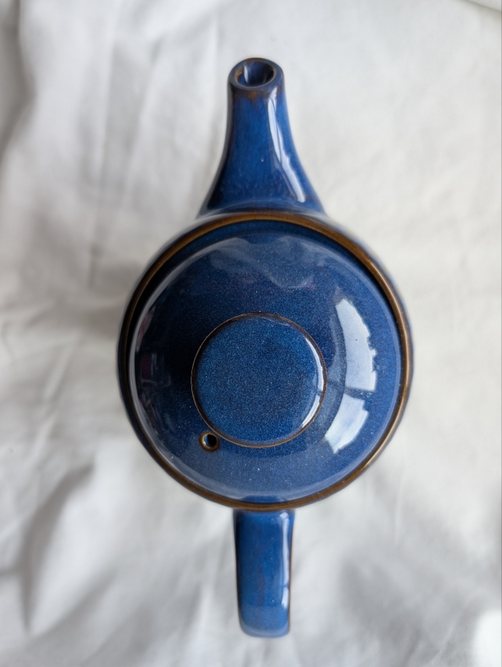 Denby England Midnight Blue Ceramic Coffee Pot Discontinued Vintage - Picture 10 of 16